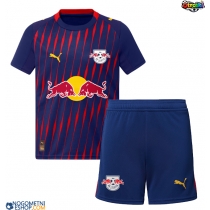 Otroški Nogometni dresi RB Leipzig Yan Diomande #49 Gostujoči 2025-26 Kratek Rokav (+ Kratke hlače)